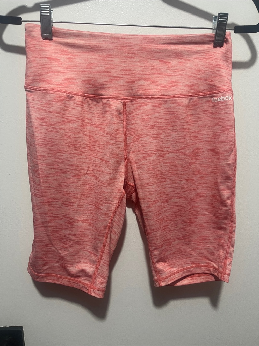 Reebok Women’s Coral Space-Dye High-Waist Bike Shorts